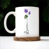 Celebrate Everyday Moments Violet Flowers Touch - Personalized Custom Coffee Mug - CPL020_MG