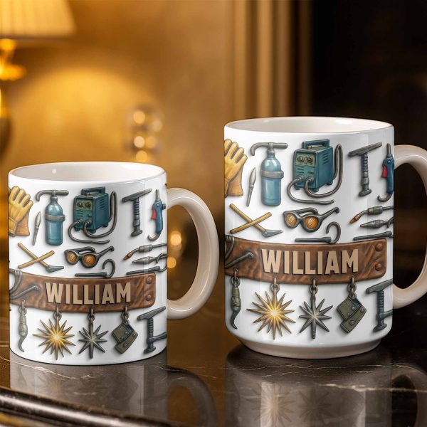 Celebrate Experience And Craftsmanship With Tools And Welding Equipment - Personalized Custom Coffee Mug - JBS082_MG