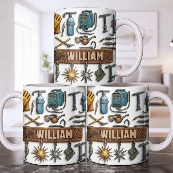 Celebrate Experience And Craftsmanship With Tools And Welding Equipment - Personalized Custom Coffee Mug - JBS082_MG
