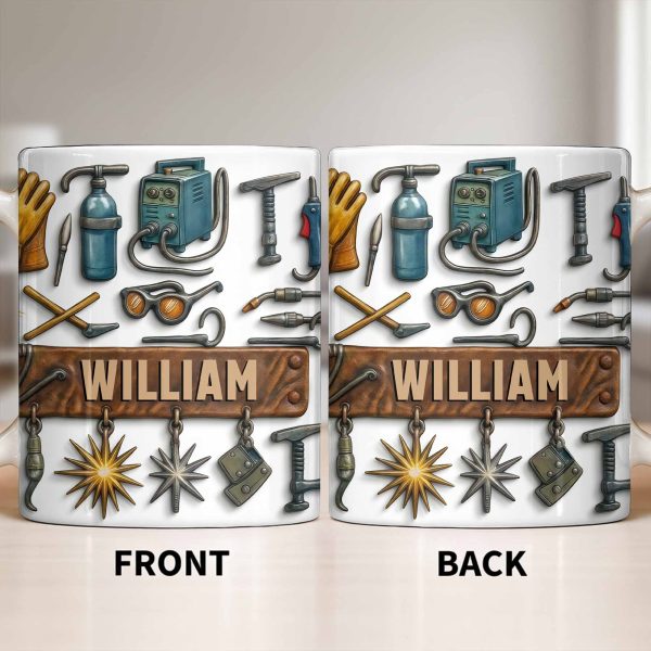 Celebrate Experience And Craftsmanship With Tools And Welding Equipment - Personalized Custom Coffee Mug - JBS082_MG