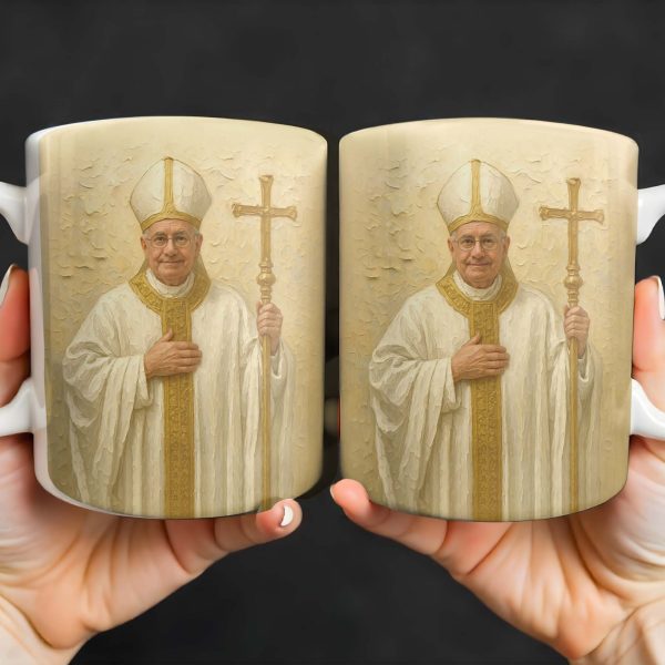 Celebrate Faith and Devotion, Bishop and Cross - Personalized Custom Coffee Mug - FTH084_MG