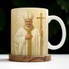 Celebrate Faith and Devotion, Bishop and Cross - Personalized Custom Coffee Mug - FTH084_MG