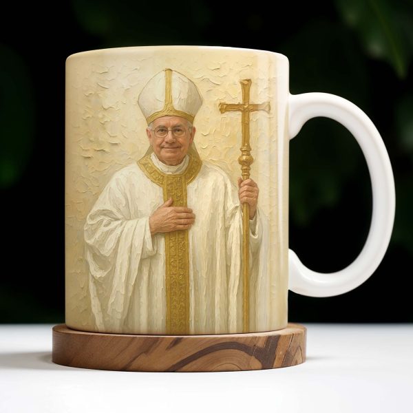 Celebrate Faith and Devotion, Bishop and Cross - Personalized Custom Coffee Mug - FTH084_MG