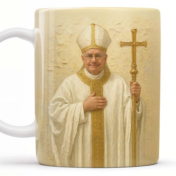 Celebrate Faith and Devotion, Bishop and Cross - Personalized Custom Coffee Mug - FTH084_MG