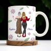 Celebrate Friendship With Stylish Ladies And Flowers - Personalized Custom Coffee Mug - MOM053_MG