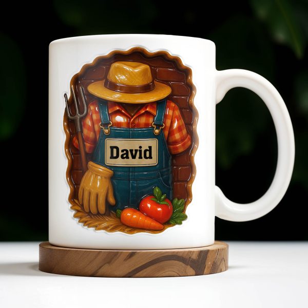 Celebrate Gardening Love With Gardening Tools and Vegetables Design - Personalized Custom Coffee Mug - FAM369_MG