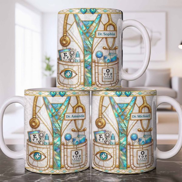Celebrate Healthcare Professional With Medical Instruments - Personalized Custom Coffee Mug - DOC101_MG