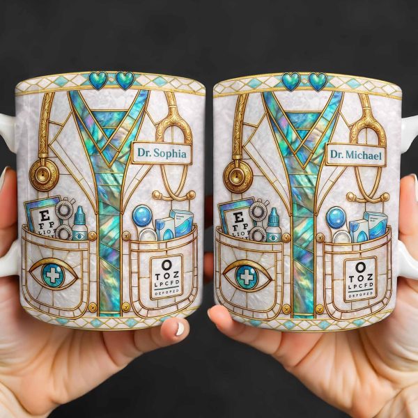 Celebrate Healthcare Professional With Medical Instruments - Personalized Custom Coffee Mug - DOC101_MG