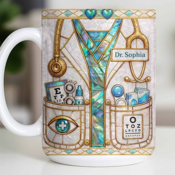 Celebrate Healthcare Professional With Medical Instruments - Personalized Custom Coffee Mug - DOC101_MG