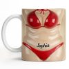 Celebrate Holiday Cheer With A Festive Santa Mug - Personalized Custom Coffee Mug - WIF062_MG