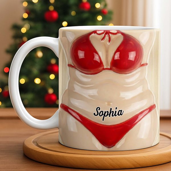 Celebrate Holiday Cheer With A Festive Santa Mug - Personalized Custom Coffee Mug - WIF062_MG