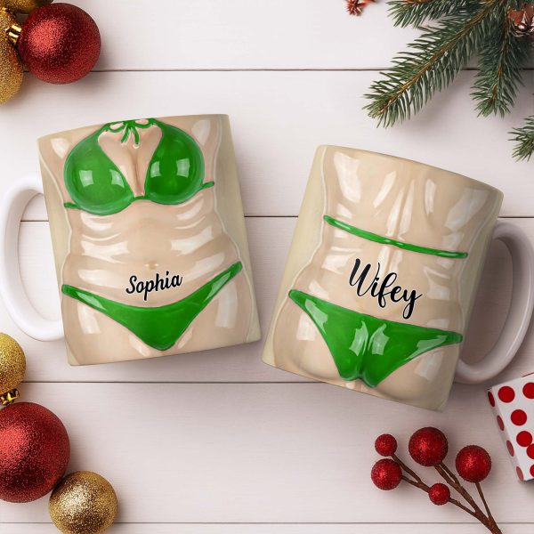 Celebrate Holiday Cheer With A Festive Santa Mug - Personalized Custom Coffee Mug - WIF062_MG