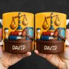 Celebrate Legal Excellence With Scales, Gavel, And Books - Personalized Custom Coffee Mug - LAW004_MG