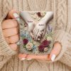 Celebrate Love And Commitment, Hands And Roses - Personalized Custom Coffee Mug - CPL1187_MG