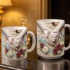 Celebrate Love And Commitment, Hands And Roses - Personalized Custom Coffee Mug - CPL1187_MG