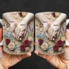 Celebrate Love And Commitment, Hands And Roses - Personalized Custom Coffee Mug - CPL1187_MG