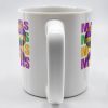 Celebrate Mardi Gras With Festive Bow Design - Personalized Custom Coffee Mug - FAM266_MG