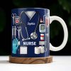Celebrate Our Everyday Heroes, Nurse-Themed Design - Personalized Custom Coffee Mug - NUR056_MG