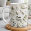 Celebrate Spirituality With Symbols Of Faith Including Cross And Dove - Personalized Custom Coffee Mug - FTH124_MG
