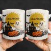 Celebrate Spooky Fun With Our Friendly Ghost And Haunted House - Personalized Custom Coffee Mug - HALW060_MG