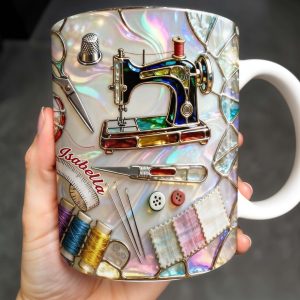 Celebrate The Art Of Crafting With Essential Sewing Tools Design - Personalized Custom Coffee Mug - JBS043_MG