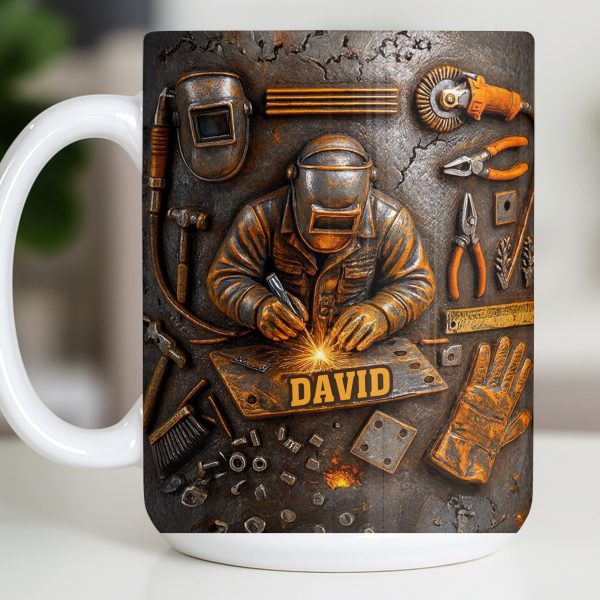 Celebrate The Art Of Craftsmanship With This Welder-Inspired Design - Personalized Custom Coffee Mug - JBS016_MG