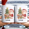 Celebrate The Joy Of The Holiday Season With Santa And Christmas Tree - Personalized Custom Coffee Mug - KID482_MG
