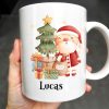 Celebrate The Joy Of The Holiday Season With Santa And Christmas Tree - Personalized Custom Coffee Mug - KID482_MG