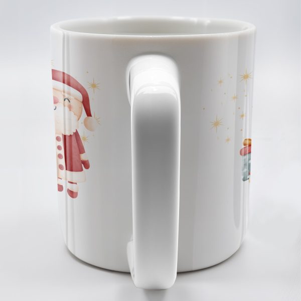 Celebrate The Joy Of The Holiday Season With Santa And Christmas Tree - Personalized Custom Coffee Mug - KID482_MG