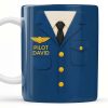 Celebrate The Love For Aviation With This Custom Pilot Uniform Design, Wings Badge - Personalized Custom Coffee Mug - OFC004_MG