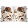 Celebrate The Love For Reading With Books And A Cozy Scene - Personalized Custom Coffee Mug - BLV081_MG