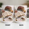 Celebrate The Love For Reading With Books And A Cozy Scene - Personalized Custom Coffee Mug - BLV081_MG