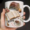 Celebrate The Love For Reading With Books And A Cozy Scene - Personalized Custom Coffee Mug - BLV081_MG