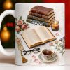 Celebrate The Love For Reading With Books And A Cozy Scene - Personalized Custom Coffee Mug - BLV081_MG