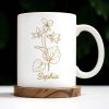 Celebrate The Simplistic Elegance Of Nature With This Floral Design, Flower And Plant - Personalized Custom Coffee Mug - MOM066_MG