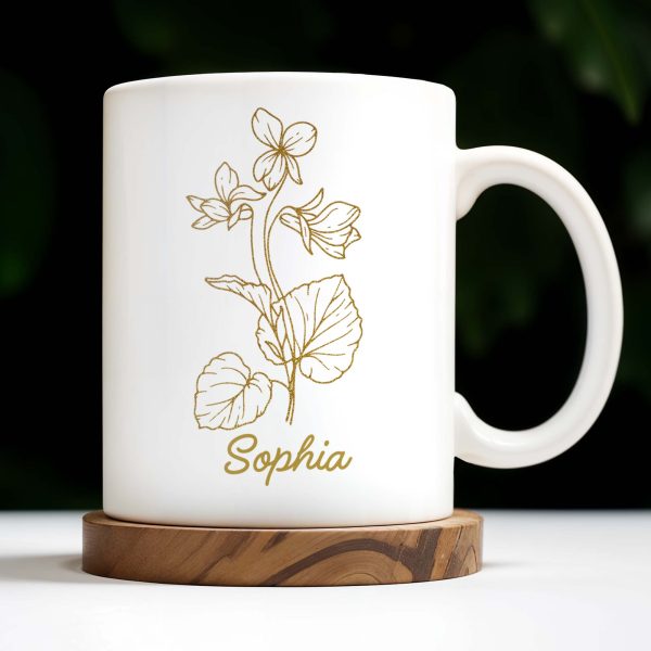 Celebrate The Simplistic Elegance Of Nature With This Floral Design, Flower And Plant - Personalized Custom Coffee Mug - MOM066_MG