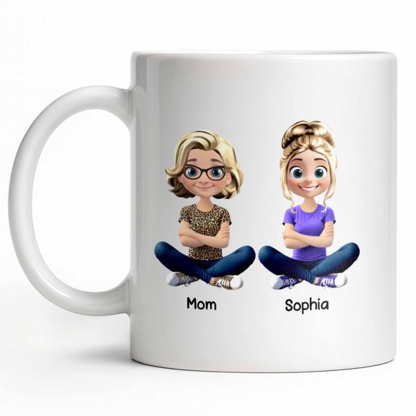 Celebrate the Special Bond Between Mother and Daughter - Personalized Custom Coffee Mug - DILA070_MG