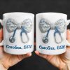 Celebrate Those Who Care, Floral Bow and Stethoscope - Personalized Custom Coffee Mug - NUR007_MG