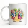 Celebrate Timeless Friendships With Joyful Elderly Women - Personalized Custom Coffee Mug - BST507_MG