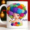 Celebrate Your Creative Spirit with Colorful Yarn and Needles - Personalized Custom Coffee Mug - HOB028_MG