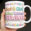 Celebrate Your Creativity With A Beautiful Sewing Machine - Personalized Custom Coffee Mug - HOB022_MG