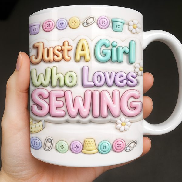 Celebrate Your Creativity With A Beautiful Sewing Machine - Personalized Custom Coffee Mug - HOB022_MG