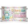Celebrate Your Creativity With A Beautiful Sewing Machine - Personalized Custom Coffee Mug - HOB022_MG