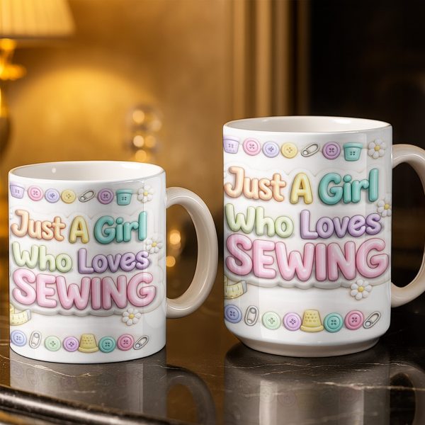 Celebrate Your Creativity With A Beautiful Sewing Machine - Personalized Custom Coffee Mug - HOB022_MG