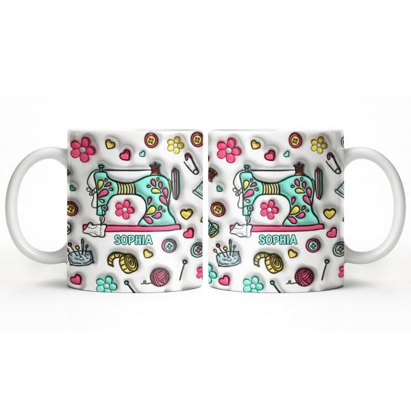 Celebrate Your Creativity With A Personalized Sewing Themed Design - Personalized Custom Coffee Mug - HOB040_MG