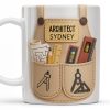 Celebrate Your Creativity With Blueprint And Tools Design - Personalized Custom Coffee Mug - JBS004_MG