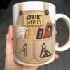 Celebrate Your Creativity With Blueprint And Tools Design - Personalized Custom Coffee Mug - JBS004_MG