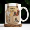 Celebrate Your Creativity With Blueprint And Tools Design - Personalized Custom Coffee Mug - JBS004_MG