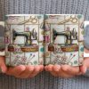 Celebrate Your Creativity With Sewing Machine And Floral Design - Personalized Custom Coffee Mug - HOB024_MG