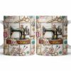 Celebrate Your Creativity With Sewing Machine And Floral Design - Personalized Custom Coffee Mug - HOB024_MG